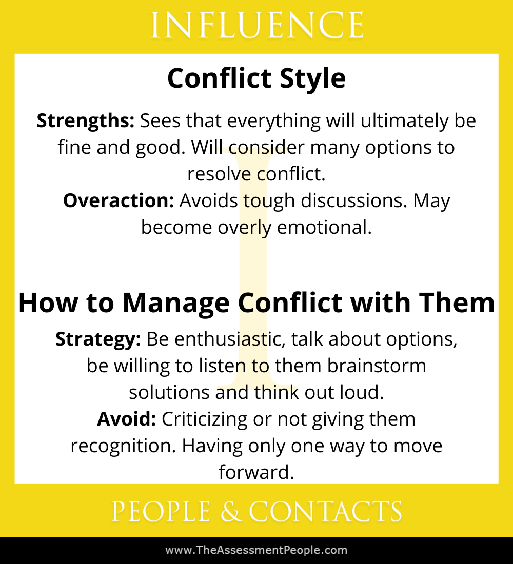 DISC Influence Conflict Style